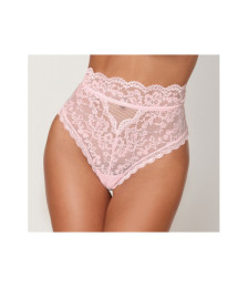 String dentelle taille haute rose - DG1477PNK